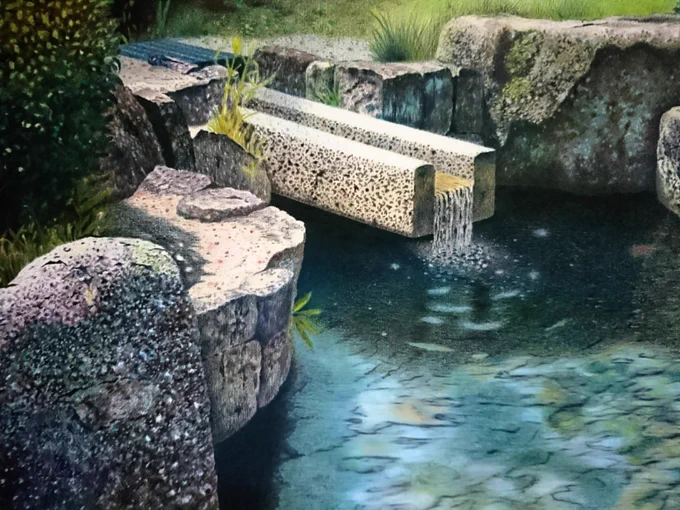 8/21は噴水の日…ということです水っぽい作品(噴水ではない) 「カワセミ」 「リオグランデ@大津」 「水路」 #色鉛筆画 #イラスト