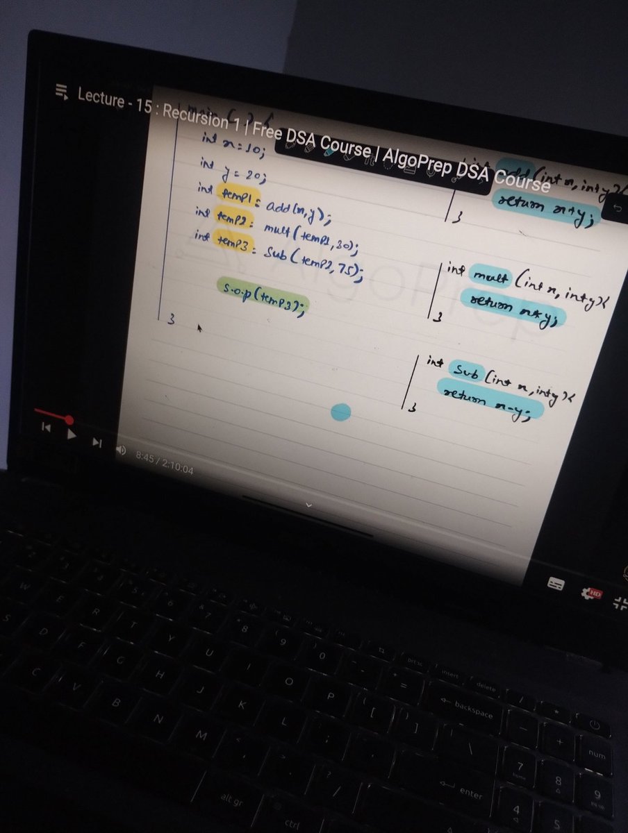 SUYASH_3PATHI's tweet photo. 🚀 90 Days of Code Challenge 🚀

Hi everyone! 👋
This  my  day 3 of #90DaysOfCode journey to stay consistent and grow every day.

📅 Day 3
📝 Topic: Recursion 

#90DaysOfCode #Coding #DevCommunity https://t.co/aYYwKAG3ag