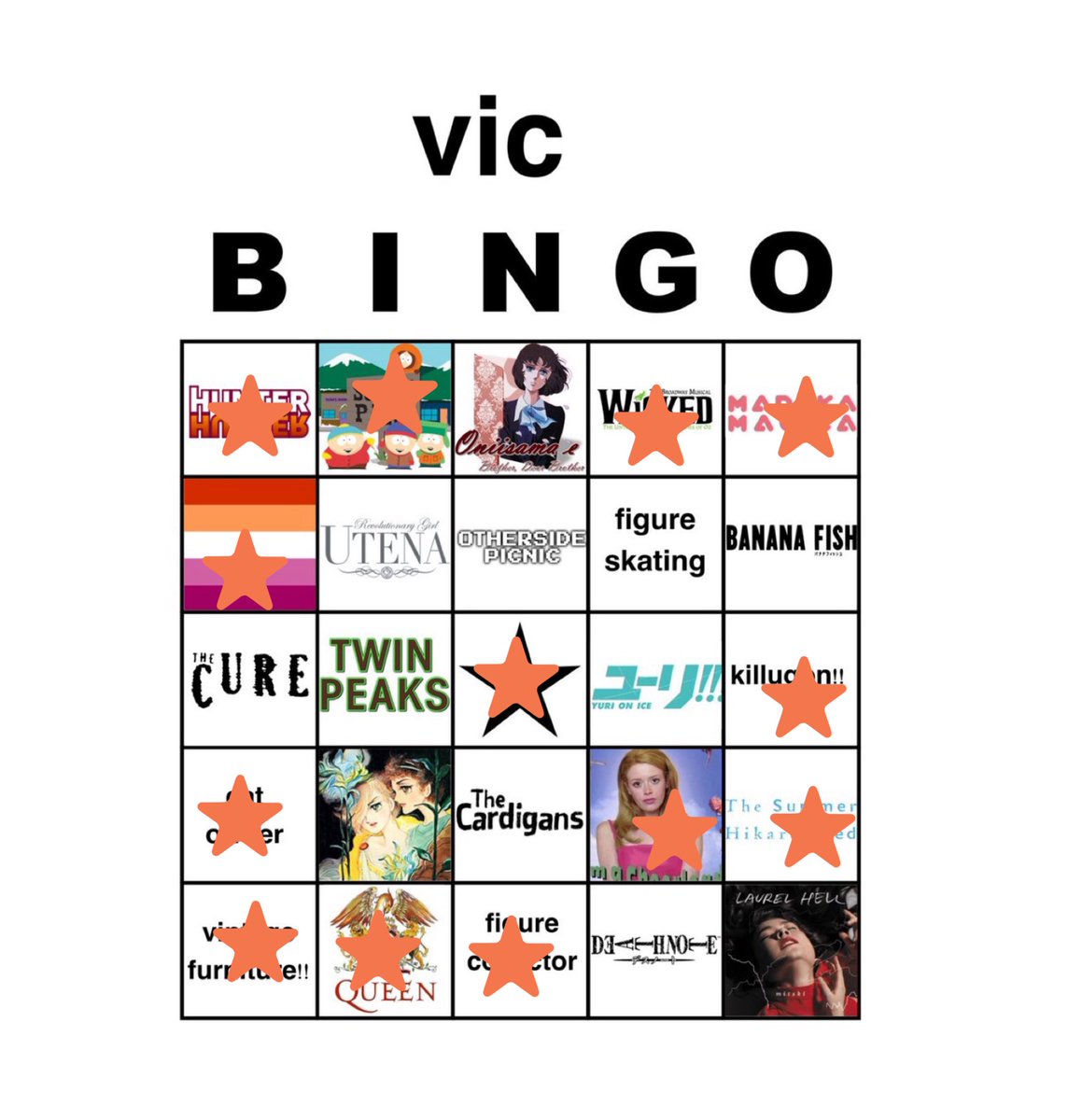 AnhHills's tweet photo. @yurikillugon Almost got a Bingo(｡•́︿•̀｡) https://t.co/BbRMNIymj1