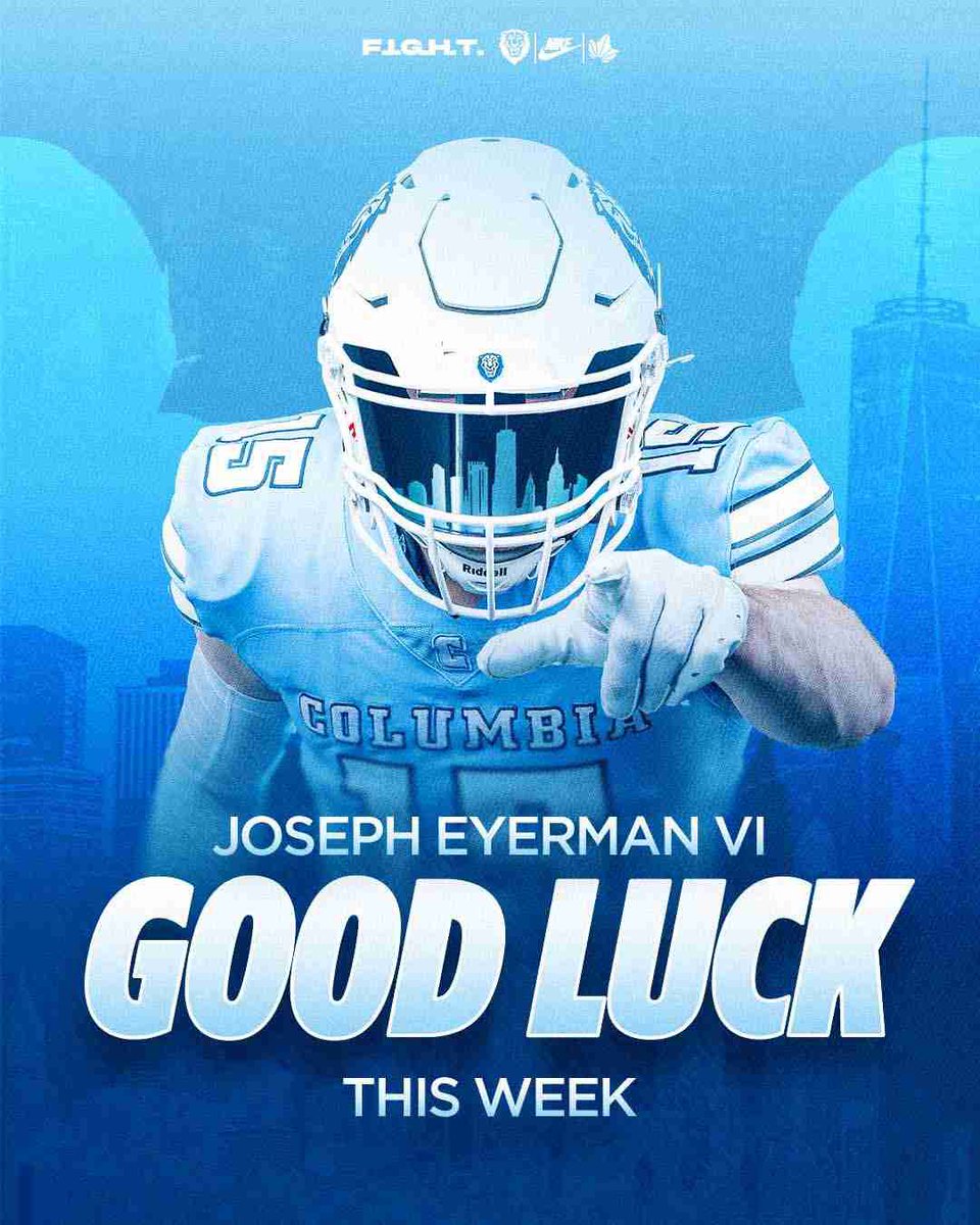 JosephEyermanVI's tweet photo. Thank you @CULionsFB for the love!
#RoarLionRoar
#OnlyHere
 
@Coach_Poppe 
@CoachT_82 
@CUFBrecruiting 
@IvyLeague 
F. I. G. H. T. https://t.co/W90k1g9p8w