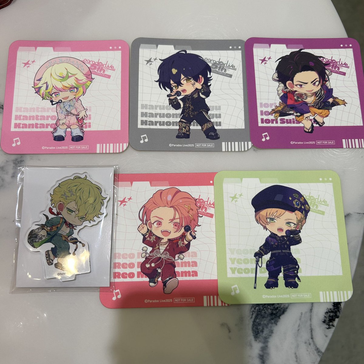 【交換】パラライ　コラボカフェ本舗　アクスタ　コースター

求))アクスタ善
　　コースター 善・さつき
譲))画像

ただいまカフェ内おります。本日池袋手渡しの方まとめての方優先させていただきます。