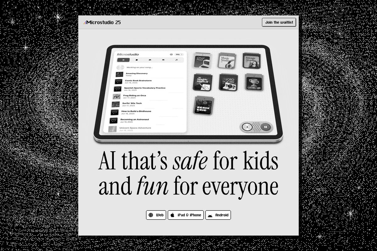 BrandNewFeel's tweet image. Why watch TV at night when you can build AI apps that are safe for kids and fun for everyone!

We&apos;re close to MVP launch and looking for beta testers. 

Join the waitlist at microstudio.ai