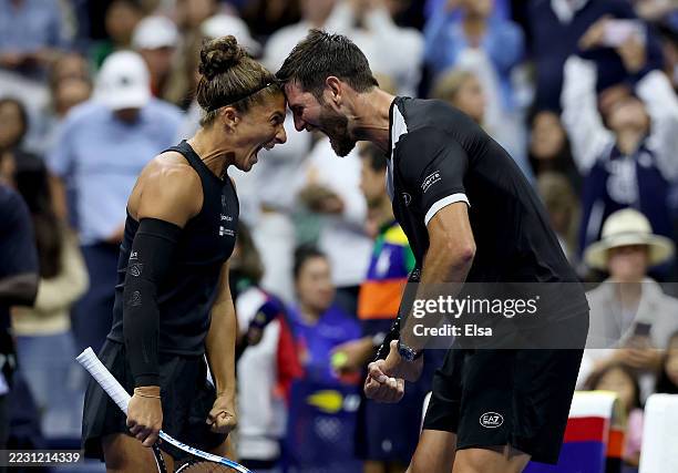 W stawce 16 par eksperymentalnego turnieju miksta na US Open złożonej głównie z singlistów, najlepsza została para deblistów, która dostała dziką kartę. Sara Errani i Andrea Vavassori obronili tytuł wywalczony przed rokiem.