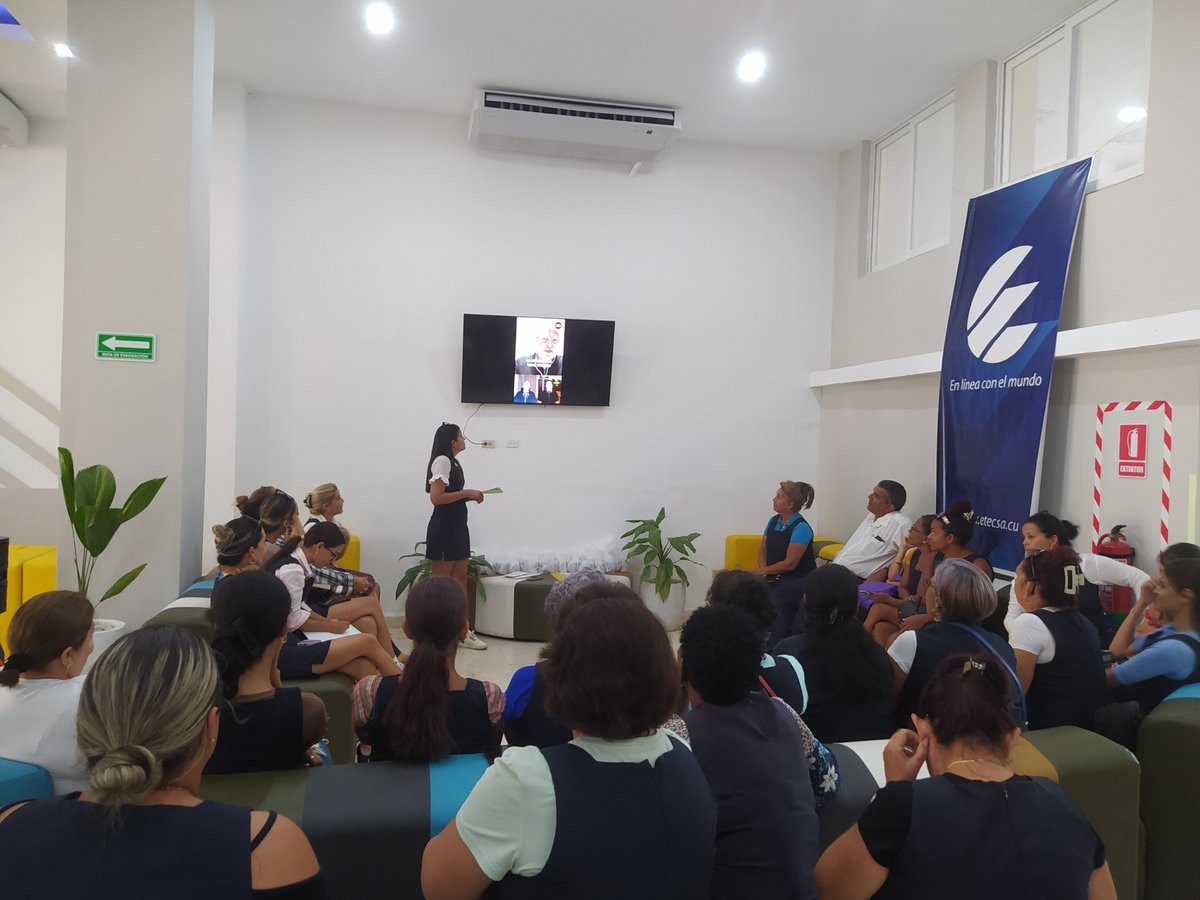 ETECSA_Villa Clara Comunica (@etecsa_vc) on Twitter photo Se realiz贸 en <a href="/ETECSA_VC/">ETECSA_Villa Clara Comunica</a> un encuentro intergeneracional con participaci贸n de las f茅minas m谩s j贸venes y aquellas con mayor experiencia en la Empresa. Otra de las actividades en Jornada de celebraci贸n por el 65 aniversario de la <a href="/FMC_Cuba/">FMC de Cuba</a> #MujeresEnRevoluci贸n馃嚚馃嚭 Se realiz贸 en <a href="/ETECSA_VC/">ETECSA_Villa Clara Comunica</a> un encuentro intergeneracional con participaci贸n de las f茅minas m谩s j贸venes y aquellas con mayor experiencia en la Empresa. Otra de las actividades en Jornada de celebraci贸n por el 65 aniversario de la <a href="/FMC_Cuba/">FMC de Cuba</a> #MujeresEnRevoluci贸n馃嚚馃嚭