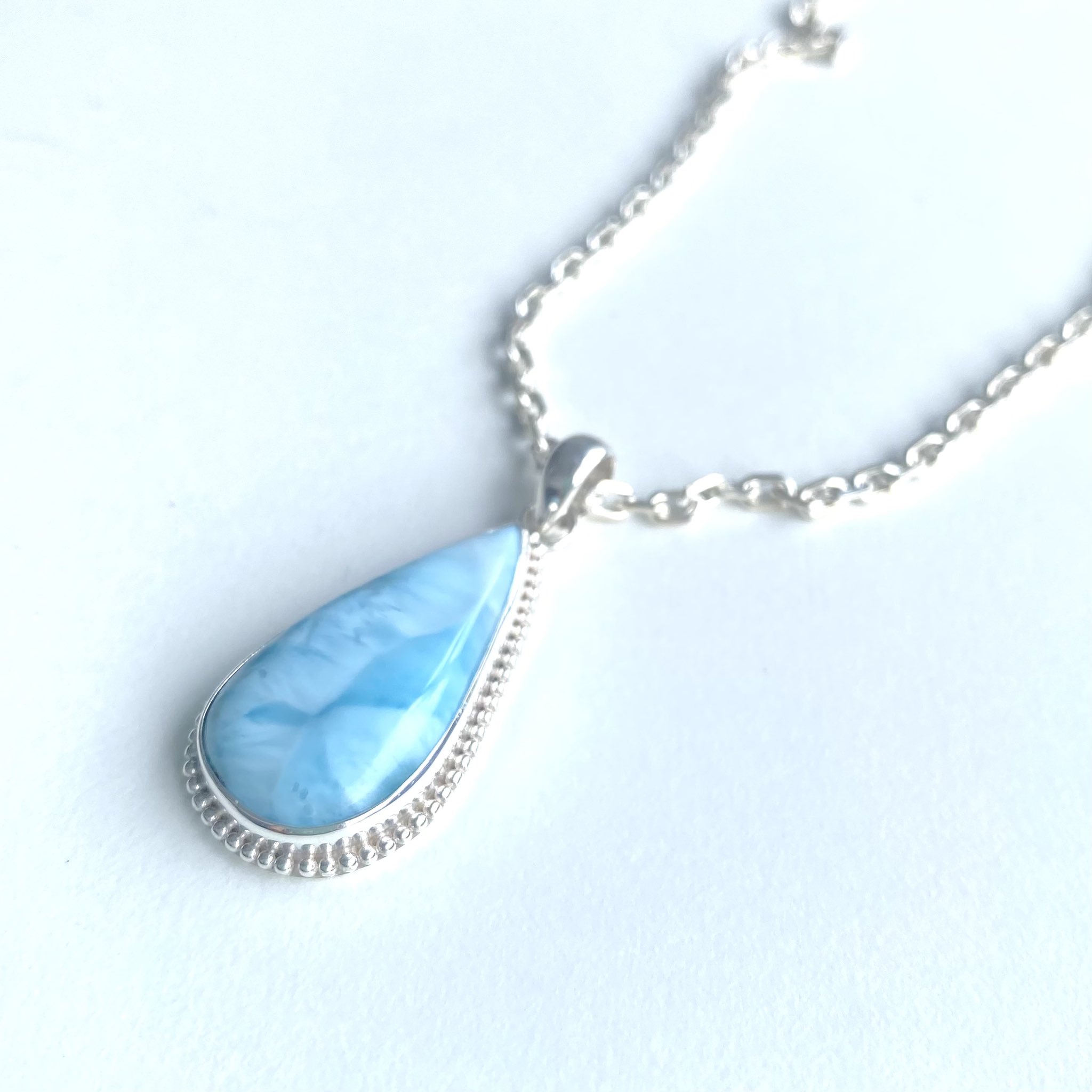 ハイクオリティ　ラリマー　可愛いしずく型　ネックレス　3 ubudmoon on X: 