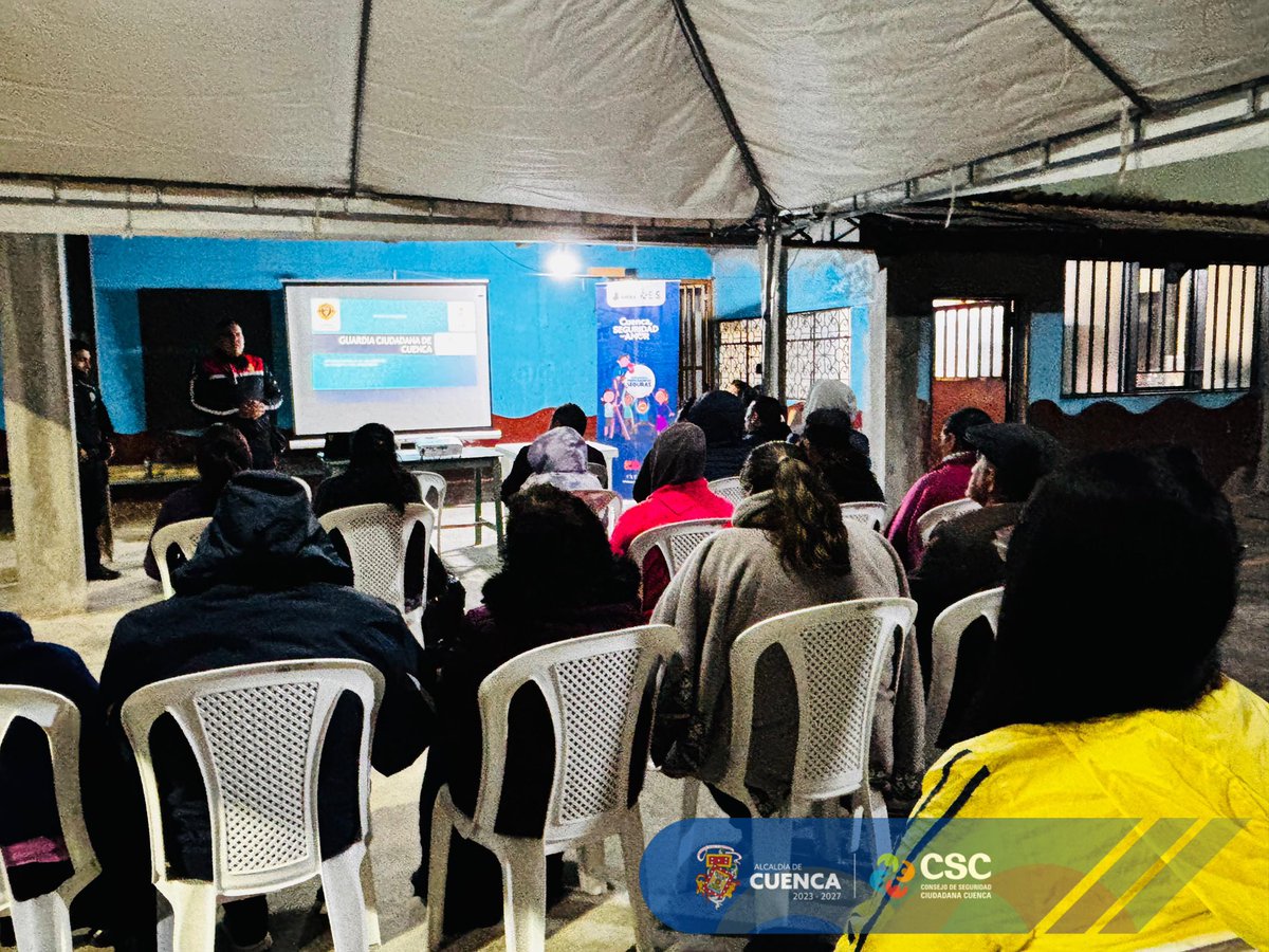Consejo de Seguridad Ciudadana de Cuenca (@csc_cuenca) on Twitter photo 👉🏼A través de la campaña 𝘾𝙤𝙢𝙪𝙣𝙞𝙙𝙖𝙙𝙚𝙨 𝙋𝙧𝙚𝙥𝙖𝙧𝙖𝙙𝙖𝙨 𝙮 𝙎𝙚𝙜𝙪𝙧𝙖𝙨, continuamos con las capacitaciones en el Barrio Malvinas, con la colaboración de la <a href="/GuardiaCuenca/">GuardiaCiudadanaCue</a> con los temas:
✅️Normas De Convivencia Ciudadana
✅️Control del Espacio Público 👉🏼A través de la campaña 𝘾𝙤𝙢𝙪𝙣𝙞𝙙𝙖𝙙𝙚𝙨 𝙋𝙧𝙚𝙥𝙖𝙧𝙖𝙙𝙖𝙨 𝙮 𝙎𝙚𝙜𝙪𝙧𝙖𝙨, continuamos con las capacitaciones en el Barrio Malvinas, con la colaboración de la <a href="/GuardiaCuenca/">GuardiaCiudadanaCue</a> con los temas:
✅️Normas De Convivencia Ciudadana
✅️Control del Espacio Público
