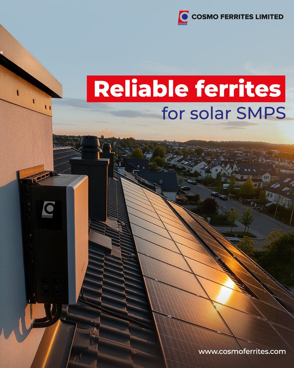 Cosmo_ferrites's tweet image. At Cosmo Ferrites, we understand that efficiency, reliability, and durability are the backbone of every Solar SMPS (Switched Mode Power Supply) design.