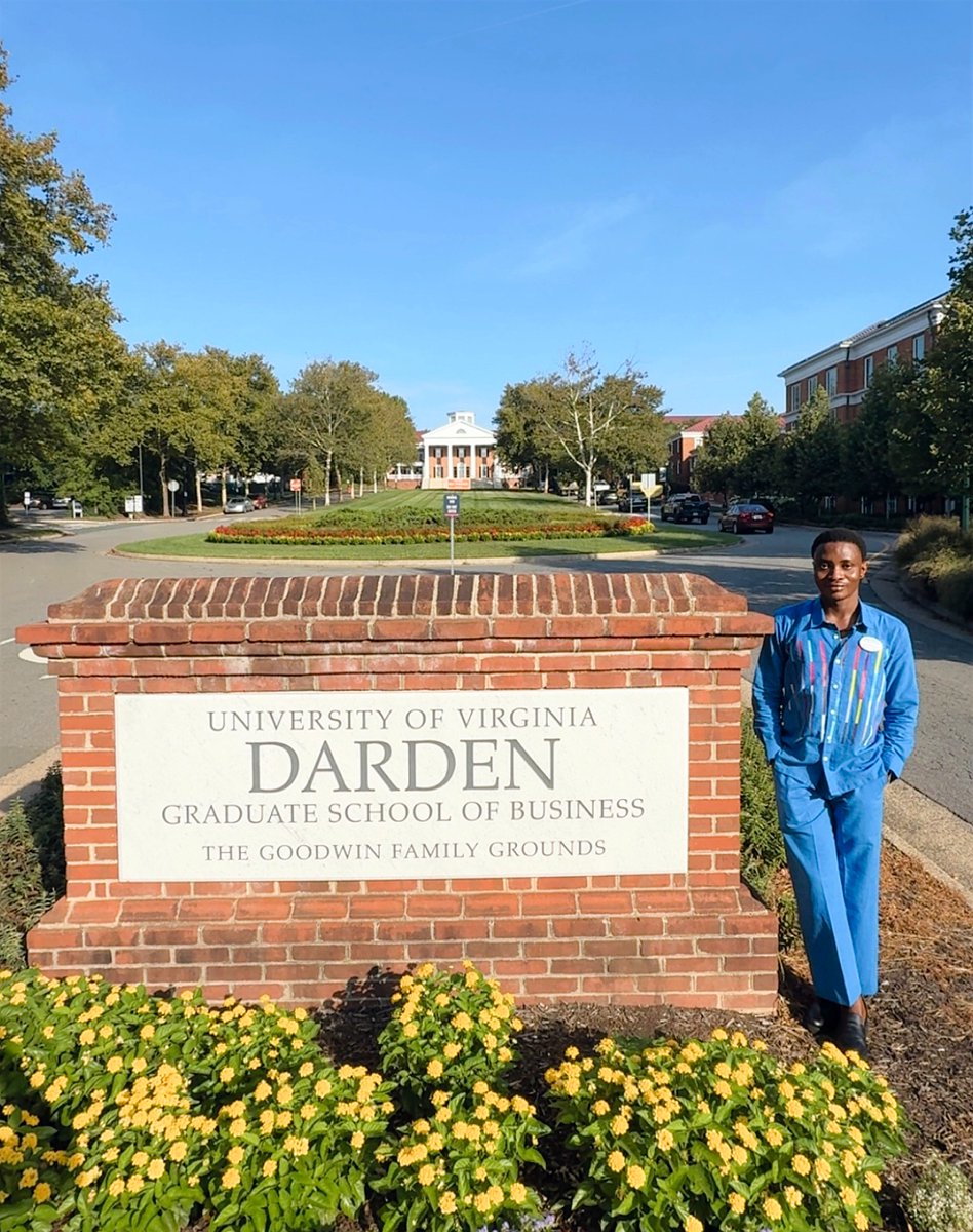 After 6 years of supporting African entrepreneurs with access to capital as a VC investor, I am excited to begin my MBA at <a href="/DardenMBA/">Darden School at UVA</a> in the USA on a full-ride scholarship! Grateful to God, as always. The journey has only just begun🚀
