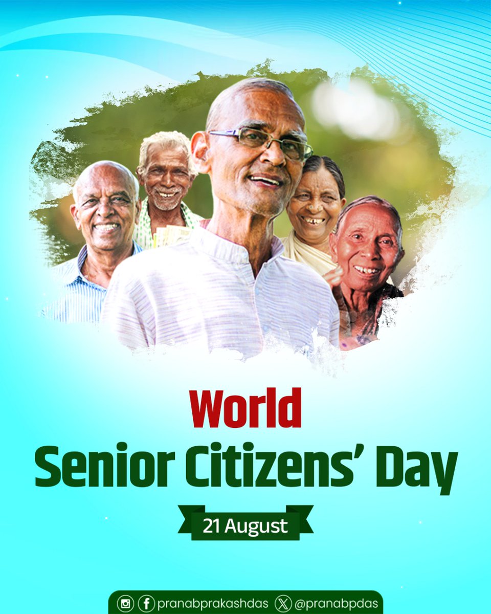 Elders enrich our lives with their wisdom and experience and continue to guide and inspire us. On #WorldSeniorCitizensDay, let us reaffirm our commitment to care for them with dignity, compassion, and love, and ensure they live a life of security and respect.