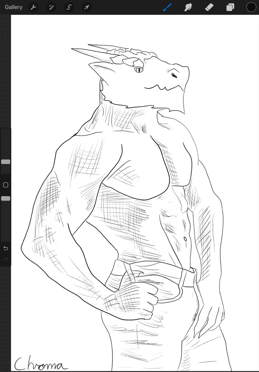 Line work for the next OC introduction. This time it’s Jared the first OC I ever put to paper. He is the annoying and exuberant younger brother to Saul. He is shorter and leaner than his older brother and likes spunky ginger woman. I’ll hopefully have this finished tomorrow night