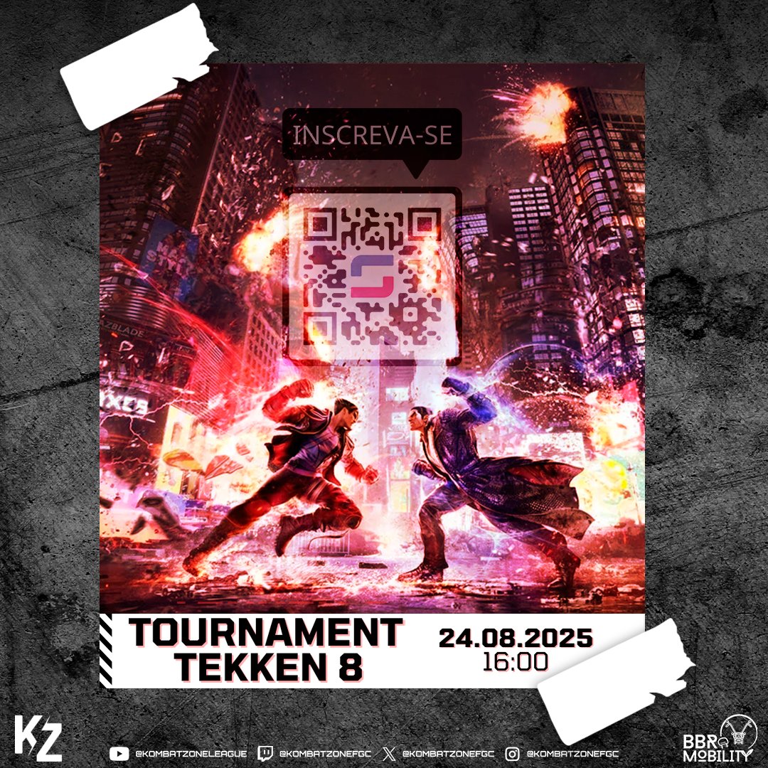 Kombat Zone (@kombatzonefgc) on Twitter photo King of Iron Fist Tournament
O torneio de Tekken 8 está chegando!
Quem será o verdadeiro rei do punho de ferro?
📅 24/08/25
Inscrições:
start.gg/tournament/kom…
Art by: <a href="/akashirkz_/">KZ | AKASHIrkz - Esperando 2xKO</a> King of Iron Fist Tournament
O torneio de Tekken 8 está chegando!
Quem será o verdadeiro rei do punho de ferro?
📅 24/08/25
Inscrições:
start.gg/tournament/kom…
Art by: <a href="/akashirkz_/">KZ | AKASHIrkz - Esperando 2xKO</a>