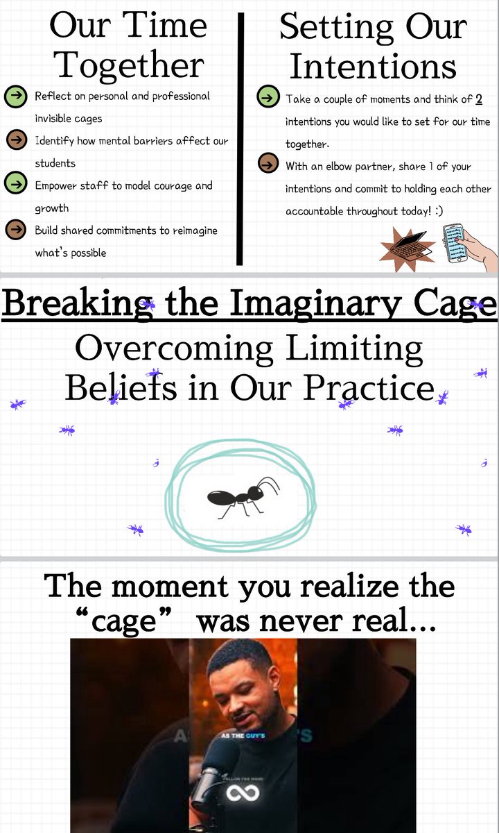 amyonyendu's tweet photo. Our staff engaged in meaningful professional development this week, reflecting on limiting beliefs and preparing to create brave, equitable spaces for students. Together, weβre stepping into the year with clarity, courage, and purpose! #InvisibleBarriers #GrowthMindset @SMMUSD https://t.co/Tmwl2CKMA6