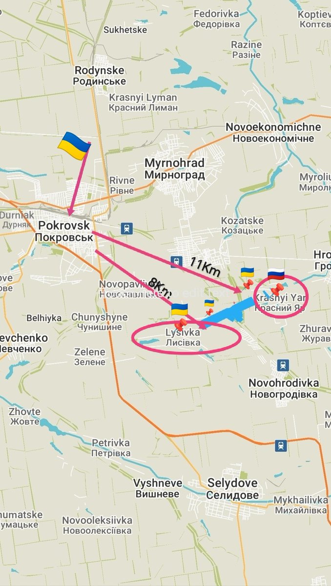 Pokrovsky Direction,
The 🇺🇦 25th Airborne Brigade Advancing in the area between Krasny Yar and Lysivka Southern East of Pokrovsk City,,, Ukrainian fighters gained tracts of lands in the region.