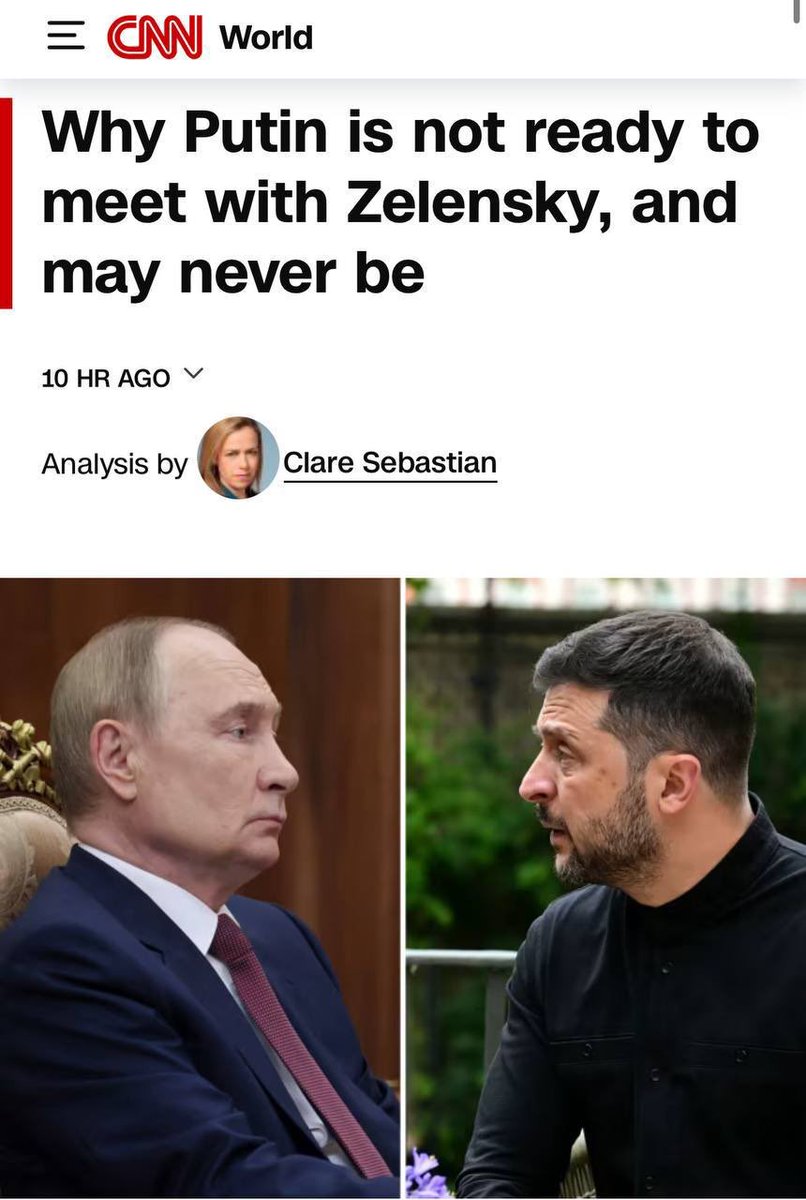 Poutine n'est prêt à rencontrer Zelensky ni maintenant, ni à l'avenir - CNN

Pour un nouveau round de négociations à Istanbul, le Kremlin pourrait envoyer, par exemple, Lavrov et Ouchakov.
