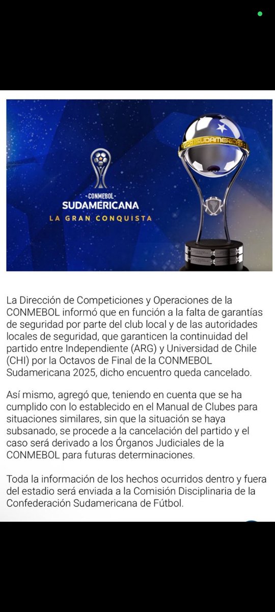 0Yayaaa's tweet photo. Comunicado de la conmebol https://t.co/bCB8NwZv1D