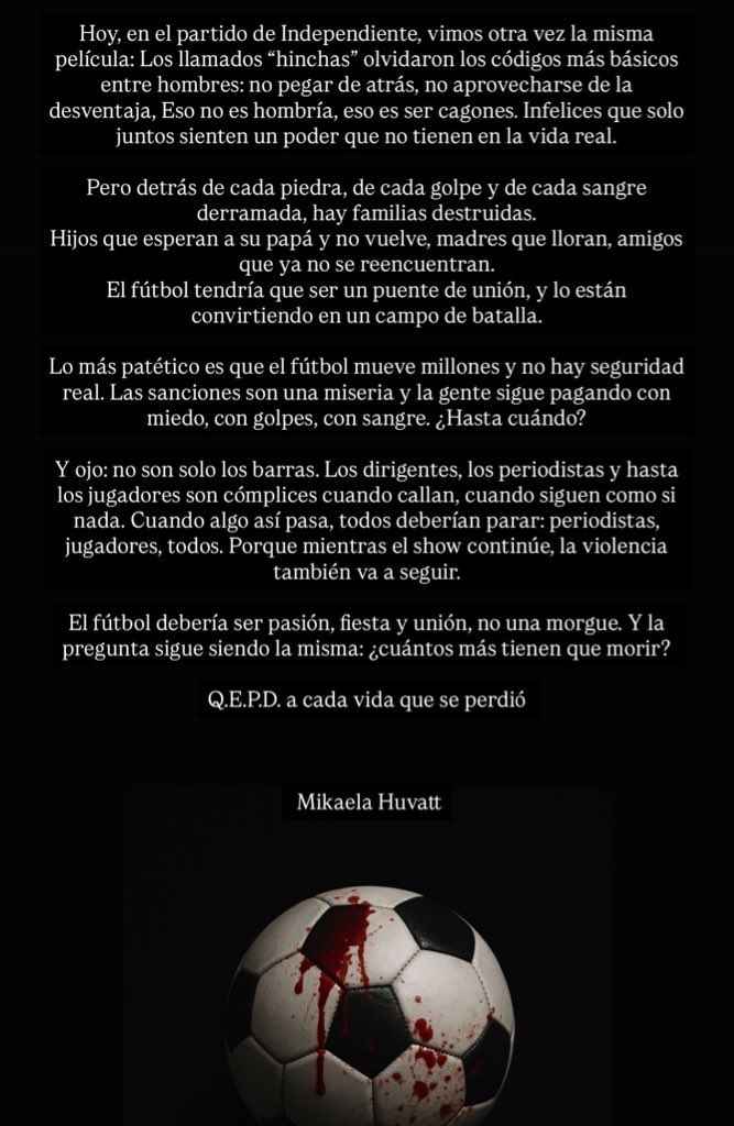 No más violencia ❌❌❌❌❌❌❌❌❌❌❌❌❌❌❌ #CopaSudamericana #Independiente #udechile #futbol