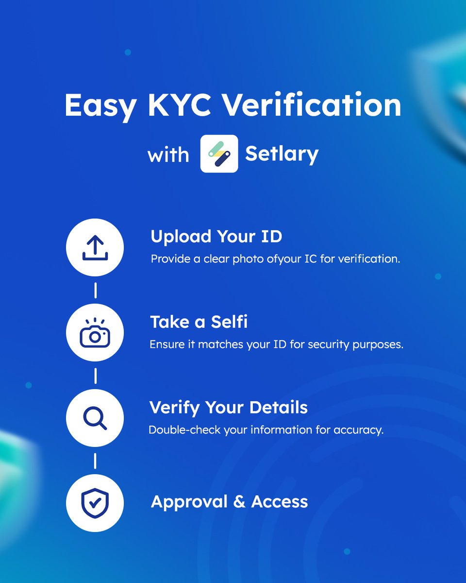 setlarymy's tweet photo. Get verified in minutes!
Our simple KYC process is designed to be quick, easy, and secure, so you can get started with Setlary right away.
📲 https://t.co/JSajBYBKVB
.
.
.
#Setlary #SetlaryMY #EasyKYC #FinancialFreedom #SecureFintech #Malaysia https://t.co/rOuNtp7SjR
