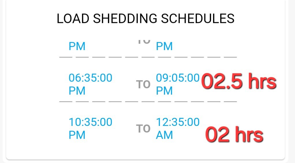 Farhan106's tweet photo. @KElectricPk, can you please advise why supply is off is our area. Our area for years is exempted from load shedding. But today, the KE app is showing 10 hours long load shedding schedule. WHY? https://t.co/ohXLyxmaNy