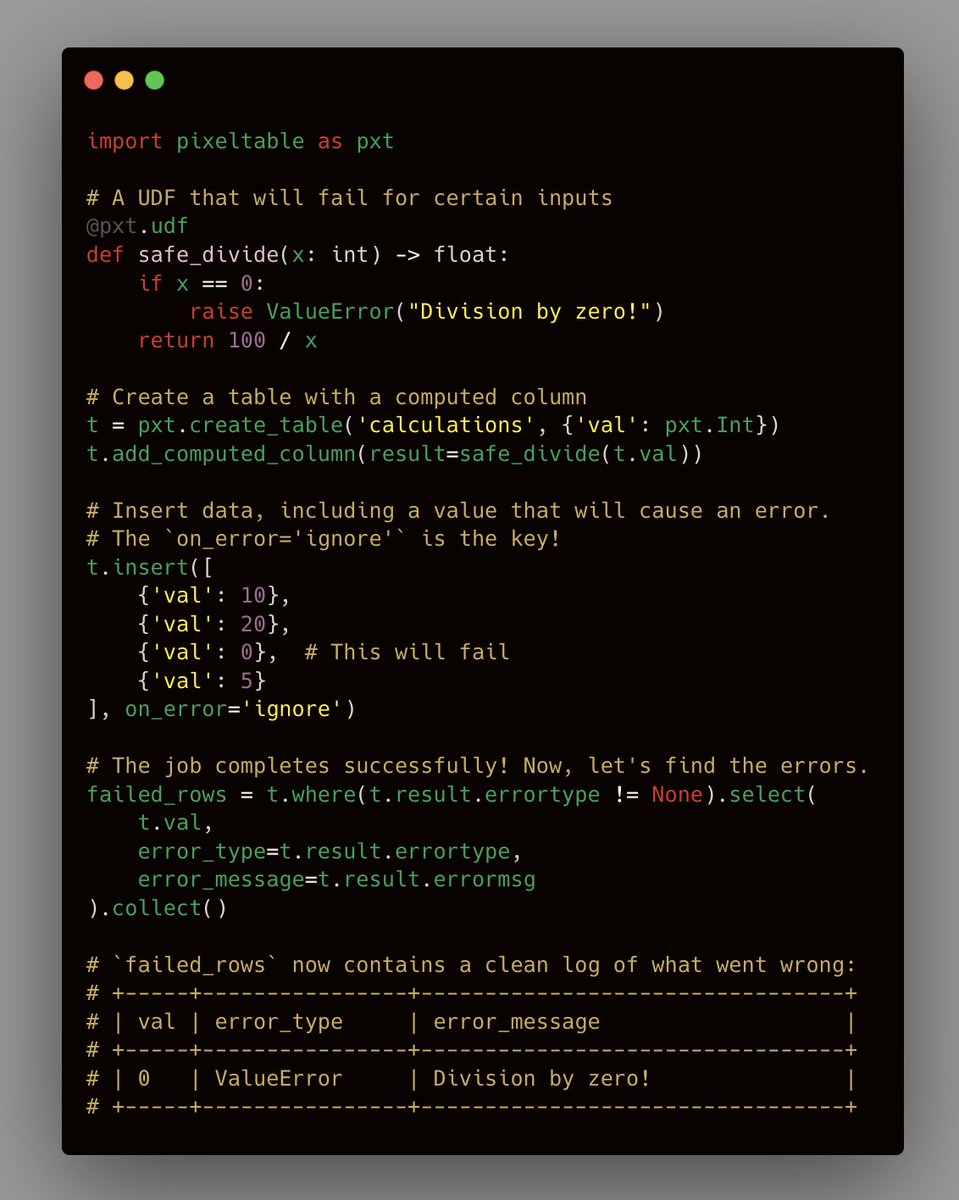 Your multimodal AI App just hit bad data. Now what?!?!

1) Your AI workloads should handle real-world, messy data without crashing.
2) You should be able to easily isolate and analyze failures without searching through massive log files.
3) You should be able to incrementally