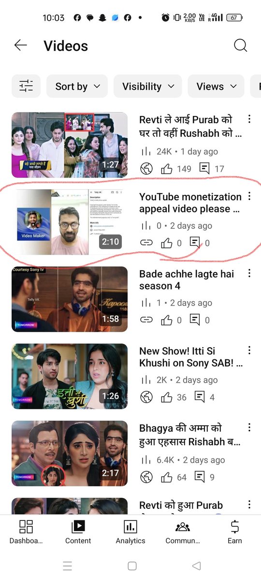 Vikas55217124's tweet photo. @TeamYouTube Sir, सब गाइडलाइंस फॉलो की हुई है appeal video भी बनाकर भेजा लेकिन बिना व्यूज के कैसे देख ली youtube ने वो या फिर ऐसा ही होता है यूट्यूब पर की youtube टीम के देखने से कोई व्यूज नहीं आता ? क्योंकि पहले appeal वीडियो पर 3 views आते थे और प्रॉब्लम सॉल्व भी होती थी लेकिन अब 😔 https://t.co/8gooJ7eOAL