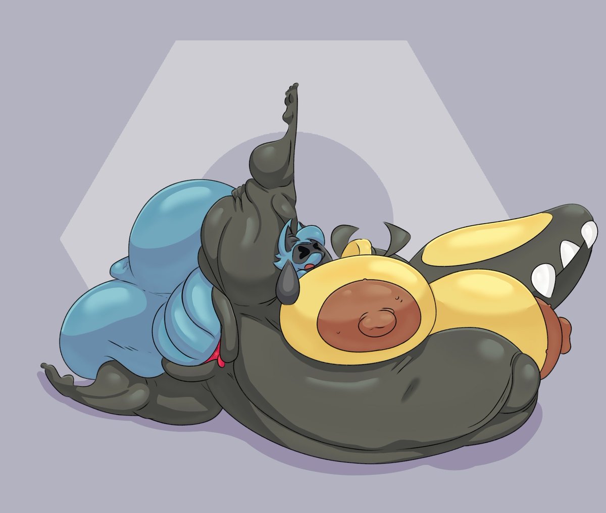 Muchas gracias a <a href="/Pabs111003/">Pabs</a> por la comisión :3

  –aprovechando la ventaja de tipos 

Artista original: <a href="/Choklit11/">TasteOfChoklit 🍫</a> 
#nsfw #edit