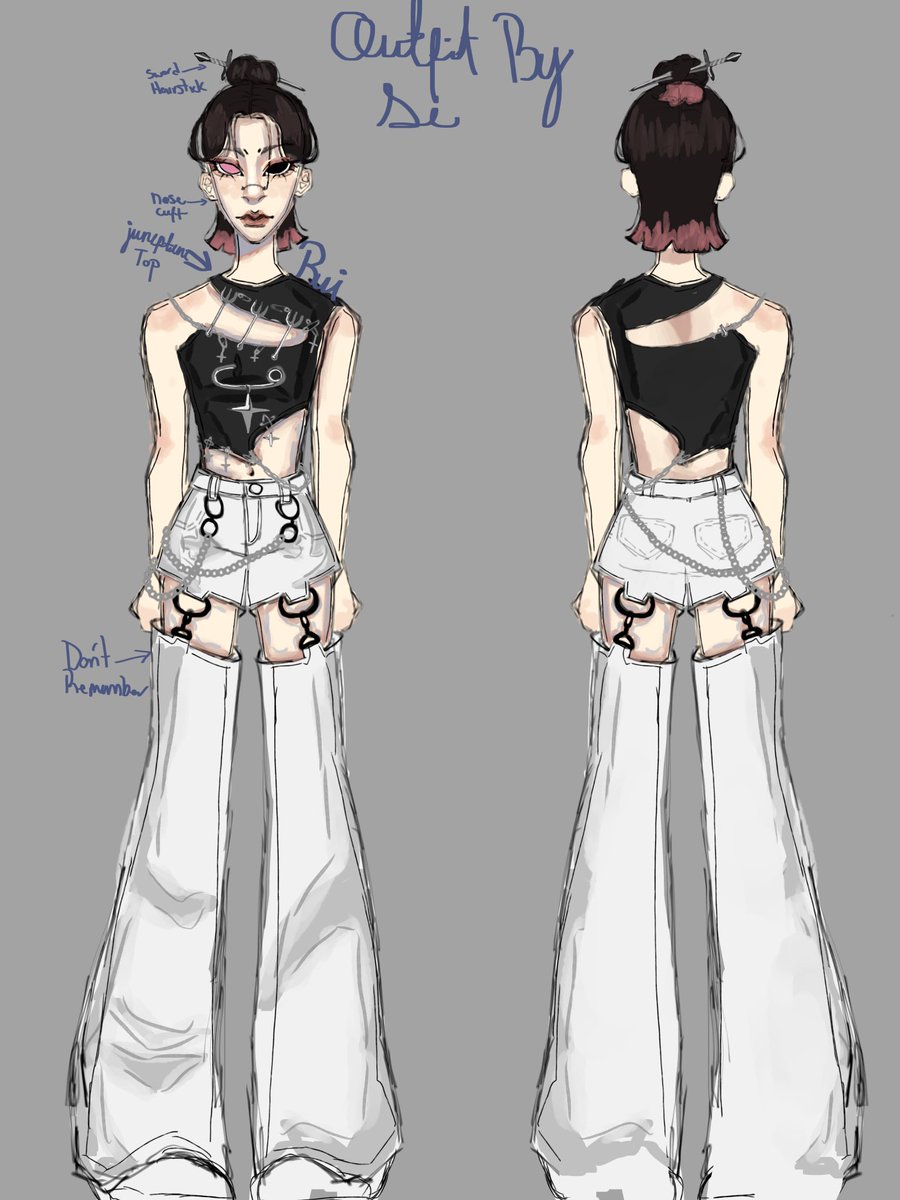 Outfit conceptd but I can’t draw clothes pt2: Rui
Hyun is already halfway done I think #xlovfanart