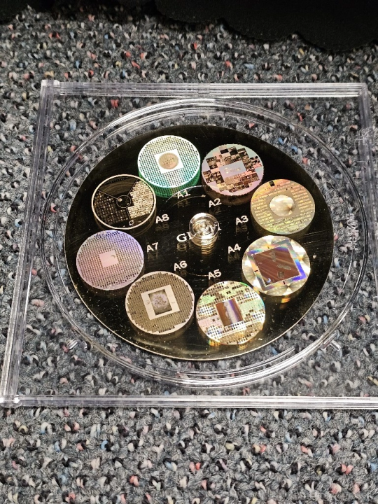 Semaphore's tweet image. Reverse view of one of the AstroGLPH disks for the Astrobotic Griffin lander, with the data layer containing #LunarCodex archives

The AstroGLPH collection comprises ~80,000 cultural pieces. The #LunarCodex collection, including archive in two MoonBoxes, is over 250,000 artifacts