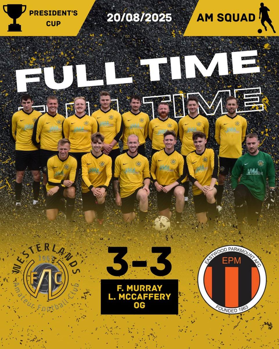 3 strong results last night for Westerlands 🟡⚫