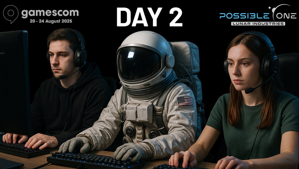 Upstairs_Games's tweet photo. Day 2 – and players are already hooked!
Could you build the first lunar base? 🌕
Try Possible One at #Gamescom2025
📍 Hall 10.1 | Aisle A | No: 083

#UPSTAIRS #SimulationGame #IndieGames #SpaceGames #MoonMission #LunarExploration #SciFiGames #SpaceSimulation #LunarStrategy https://t.co/SCYw7pQAvR