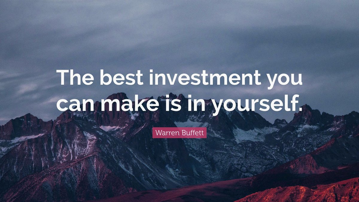 An investment in yourself cannot fail. #motivation