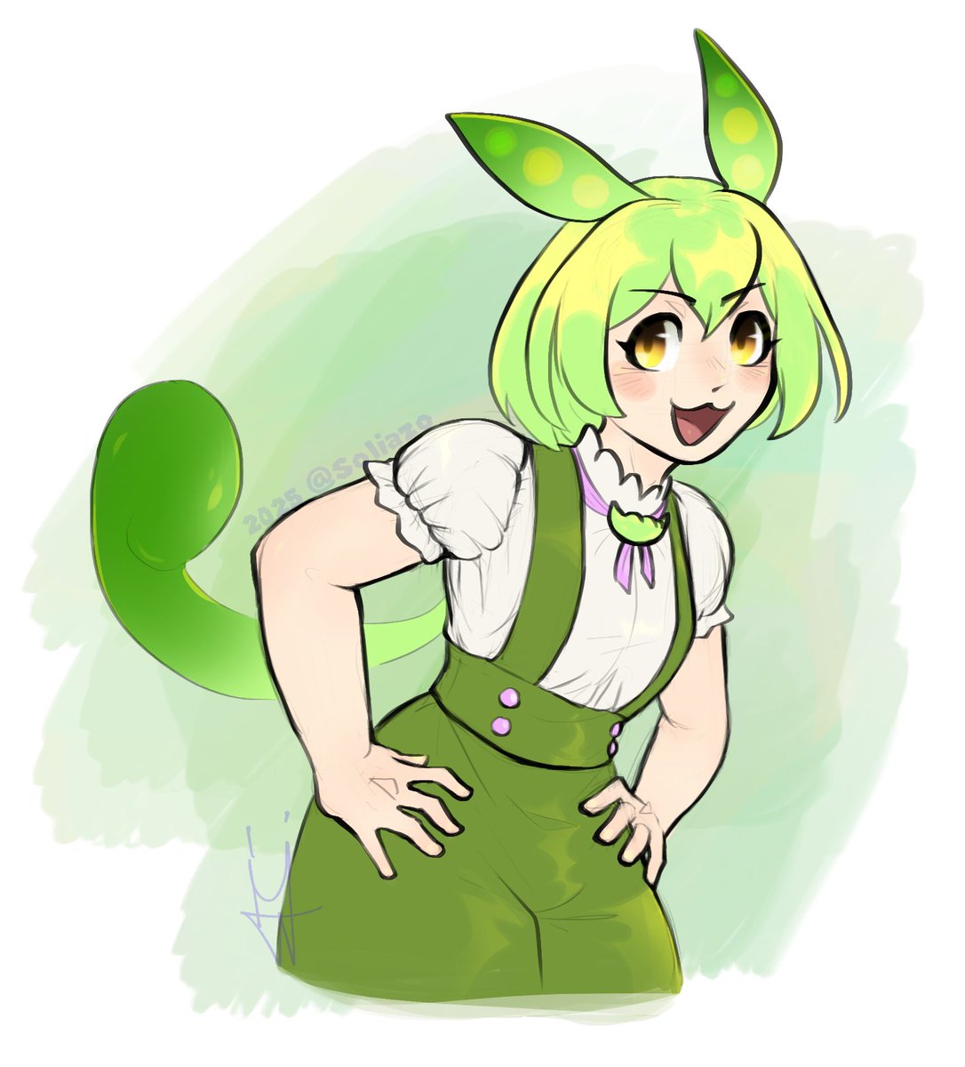 Soliazo's tweet photo. hi
#Zundamon doodle for @zoltier 

#vocaloid #fanart #krita https://t.co/0vOAYTvyvQ