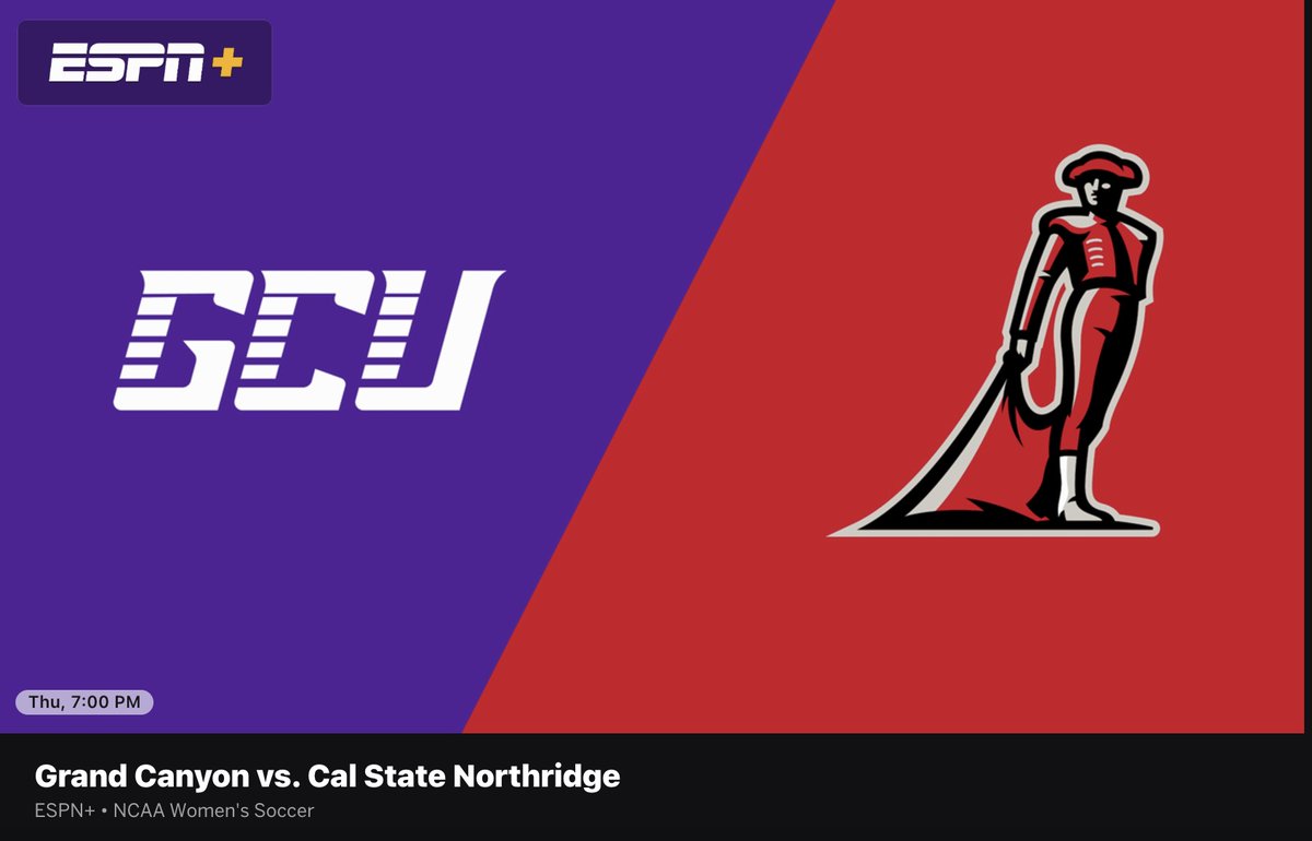 Baron "Suge" Zemo (@ghizalhasan) on Twitter photo That time of year again, as <a href="/CSUNWSoccer/">CSUN Women’s Soccer</a> opens home slate, against <a href="/gcuwsoccer/">GCU Women's Soccer</a>. Matadors finished one win outside of Big West post season in 2024, and tallied win and draw on opening roadie to NoCal. We're live with all the action, on ESPN+, at 7pm.
tinyurl.com/2z344e2r That time of year again, as <a href="/CSUNWSoccer/">CSUN Women’s Soccer</a> opens home slate, against <a href="/gcuwsoccer/">GCU Women's Soccer</a>. Matadors finished one win outside of Big West post season in 2024, and tallied win and draw on opening roadie to NoCal. We're live with all the action, on ESPN+, at 7pm.
tinyurl.com/2z344e2r