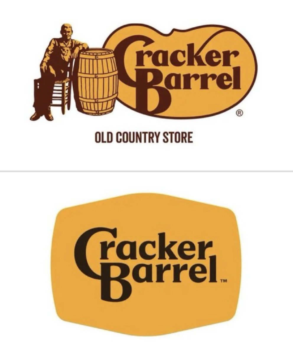 I hope it was cheap, since it looks cheap. Boring and uninspiring. Bland, stripped of personality and their history.

#crackerbarrell