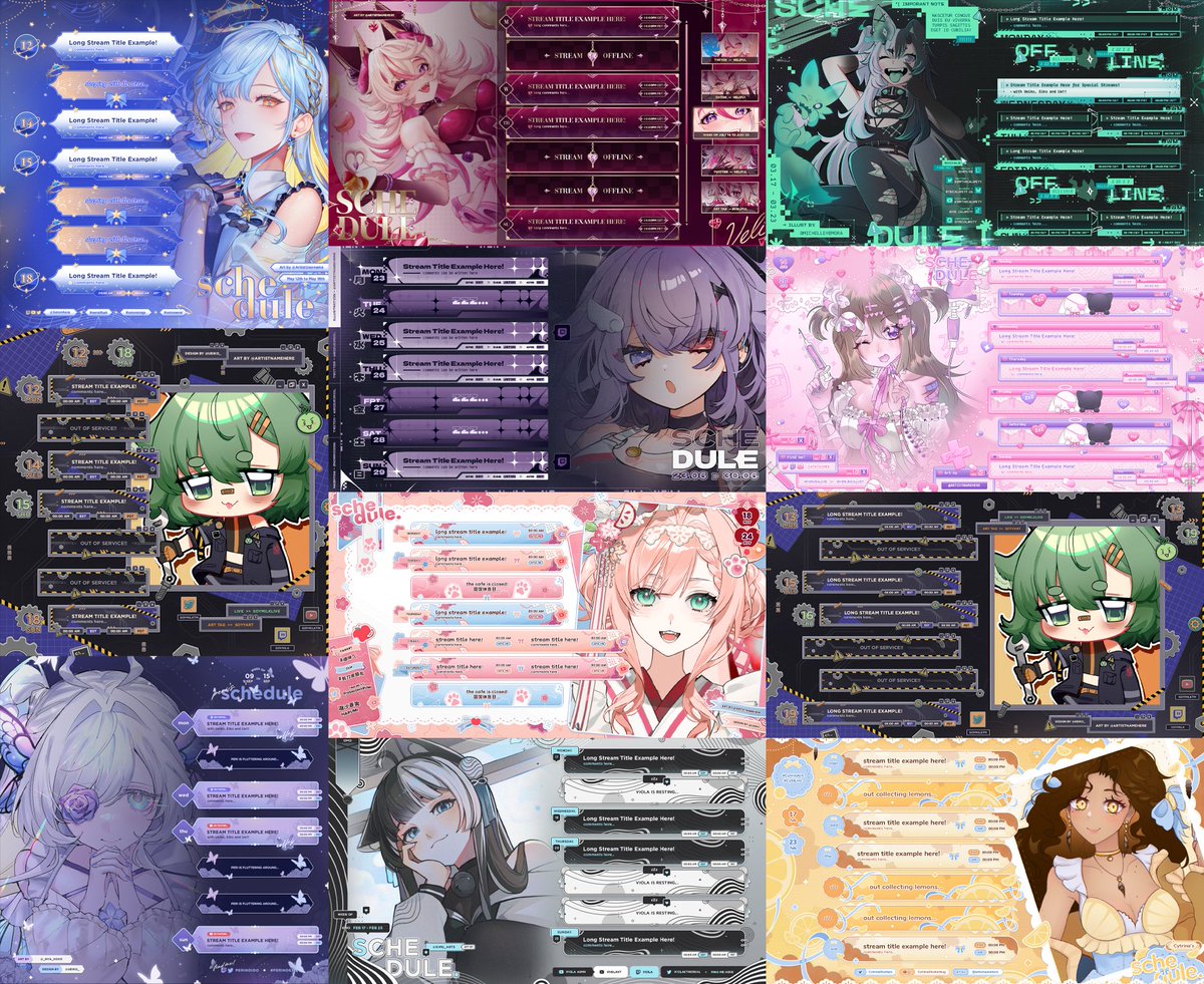 recent schedules 🎨