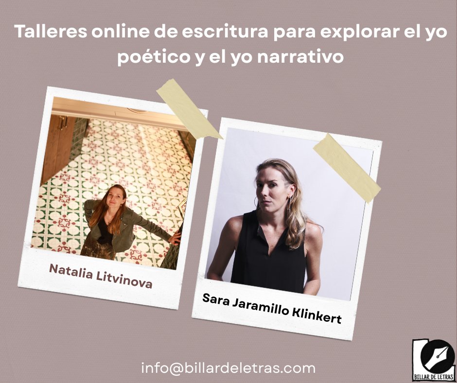 Billardeletras's tweet photo. Dos Talleres intensivos originalísimos con un tema troncal y dos Maestras: https://t.co/OUiDSfGuBJ
#Poetry
#PoetryCommunity
#VozPoética
#EscrituraAutobiográfica
#Autobiografía
#Memoir
#PersonalWriting
#YoEscribo
#EscrituraCreativa
#Escribir
#TallerDeEscritura
#Poesía
#Literatura https://t.co/uA3wMt5OlV