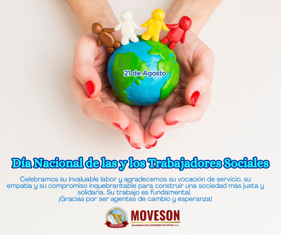 sonoramoveson's tweet photo. 🔴📚🤝 #21deAgosto | ¡Feliz Día Nacional de las y los Trabajadores Sociales!

#MOVESON #FamiliaMOVESON #Enfermería #Sonora #México #Efeméride #TrabajoSocial #TrabajadoraSocial https://t.co/G0zLa9raWl