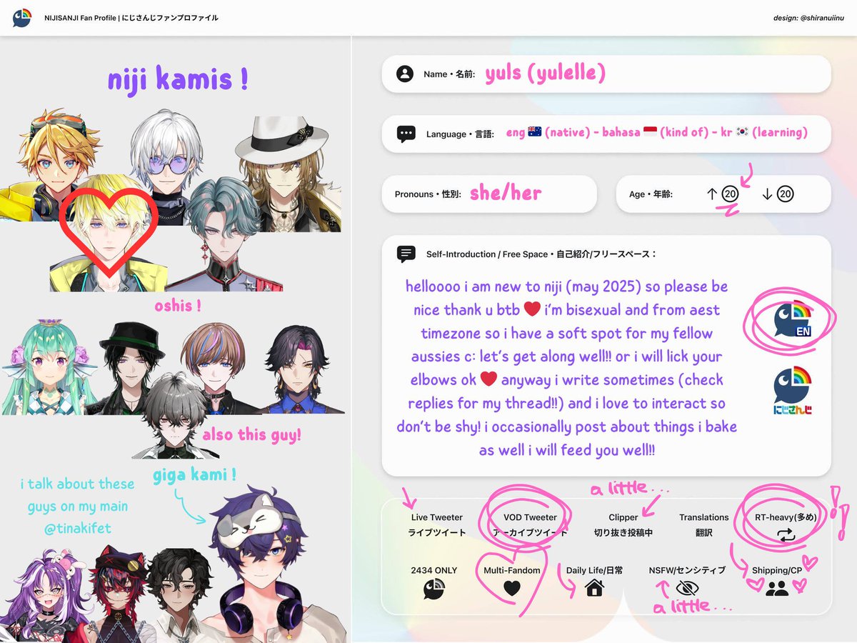 briskodore's tweet image. hi i’m yuls ⸜(｡˃ ᵕ ˂ )⸝♡ (open thread for my ✍️)
#nijiintro #nijitwt #fspintro #fsptwt