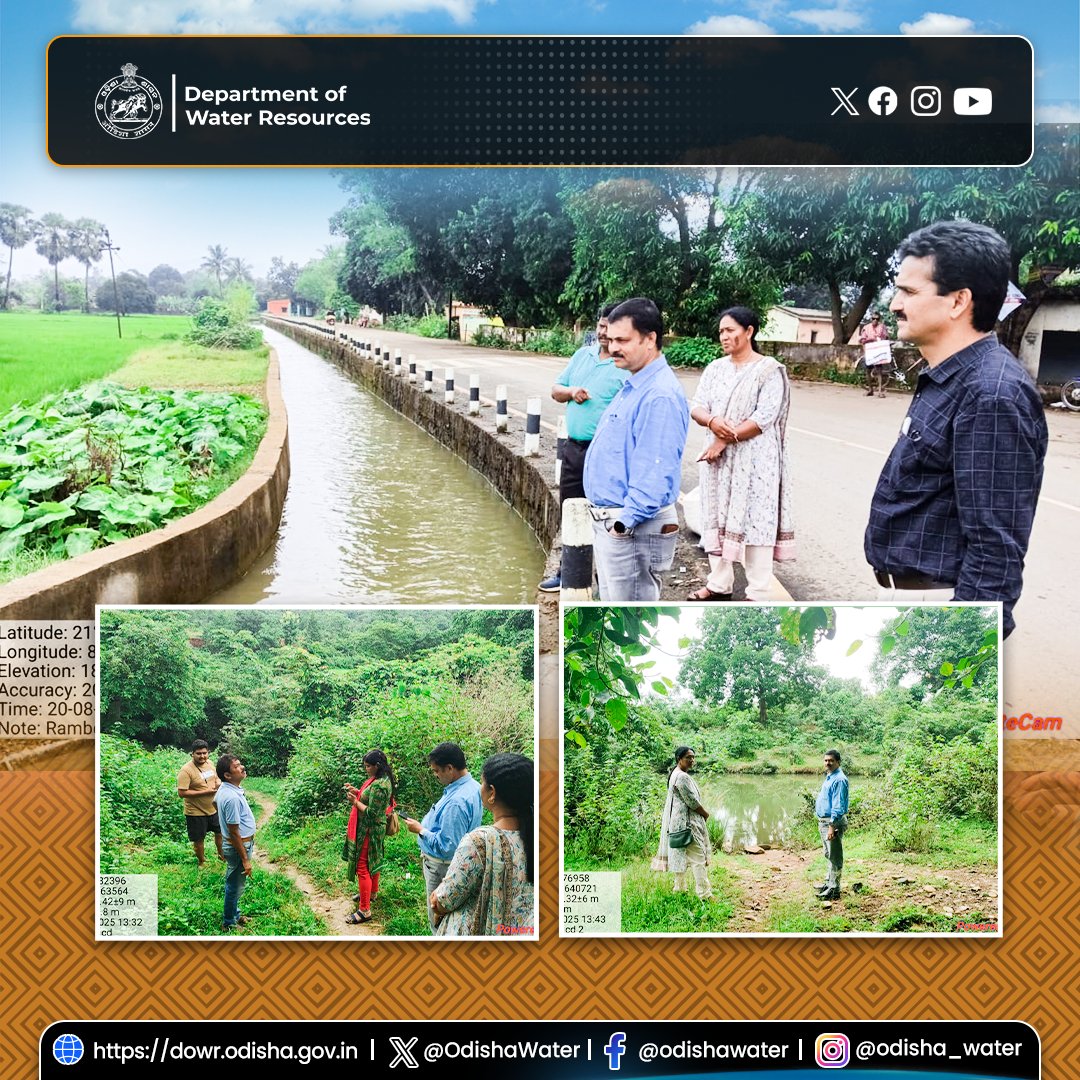 OdishaWater's tweet photo. 📌 Additional Chief Engineer, Angul MI Circle, Dhenkanal, along with senior officers, inspected #RambheiMIP in Barkote block & proposed #CheckDams in Tileibani block of #DeogarhDistrict. #OdishaWater #MinorIrrigation #WaterResources
@CMO_Odisha @DC_Odisha @_anugarg @IPR_Odisha @OIIPCRA_OCTDMS @OLICLTD @ltd_occ @CE_Megalift @GWDOdisha