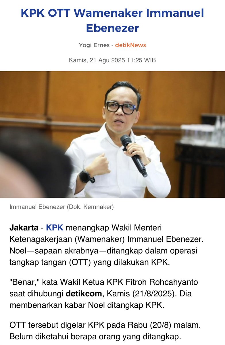 FransRZai's tweet photo. Apa nggak salah nih berita ttg Wamenaker?
Noel kan rajin turun ke lapangan, hasilnya ini? Masa iya?🤔🤔 https://t.co/2n108nIZ9e