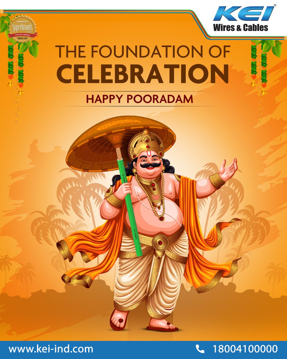 keicable's tweet photo. Pooradam is about beginnings — KEI Wires lay the safe foundation for every bright moment. 🌸

#Pooradam #onam #viksitbharatkaviksitwire #topical #KEI https://t.co/d3Da3au1Mc