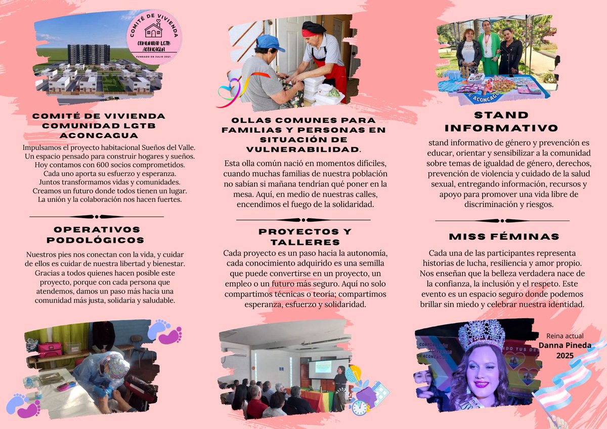 Diversidad_AC's tweet photo. La Corporación Feminas Diversas de Aconcagua comparte su nuevo tríptico 2025  Segundo Semestre, para que la comunidad conozca nuestras actividades y programas, y cómo promovemos la inclusión y los derechos de la diversidad en la región. https://t.co/1Lpq1gb5xA