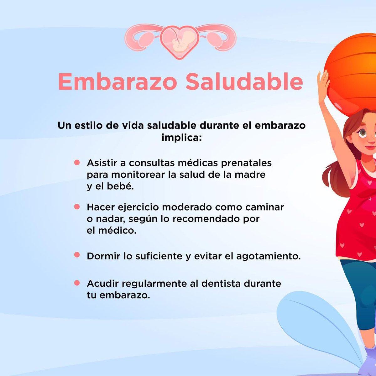 SaludEdomex's tweet photo. Un #EmbarazoSaludable es aquel donde tanto la madre como el bebé están en buen estado de salud física y mental, ya sea durante la gestación como después del parto.
Implica adoptar hábitos saludables antes, durante y después del embarazo para asegurar el bienestar de ambos. https://t.co/5oXRk29W7k