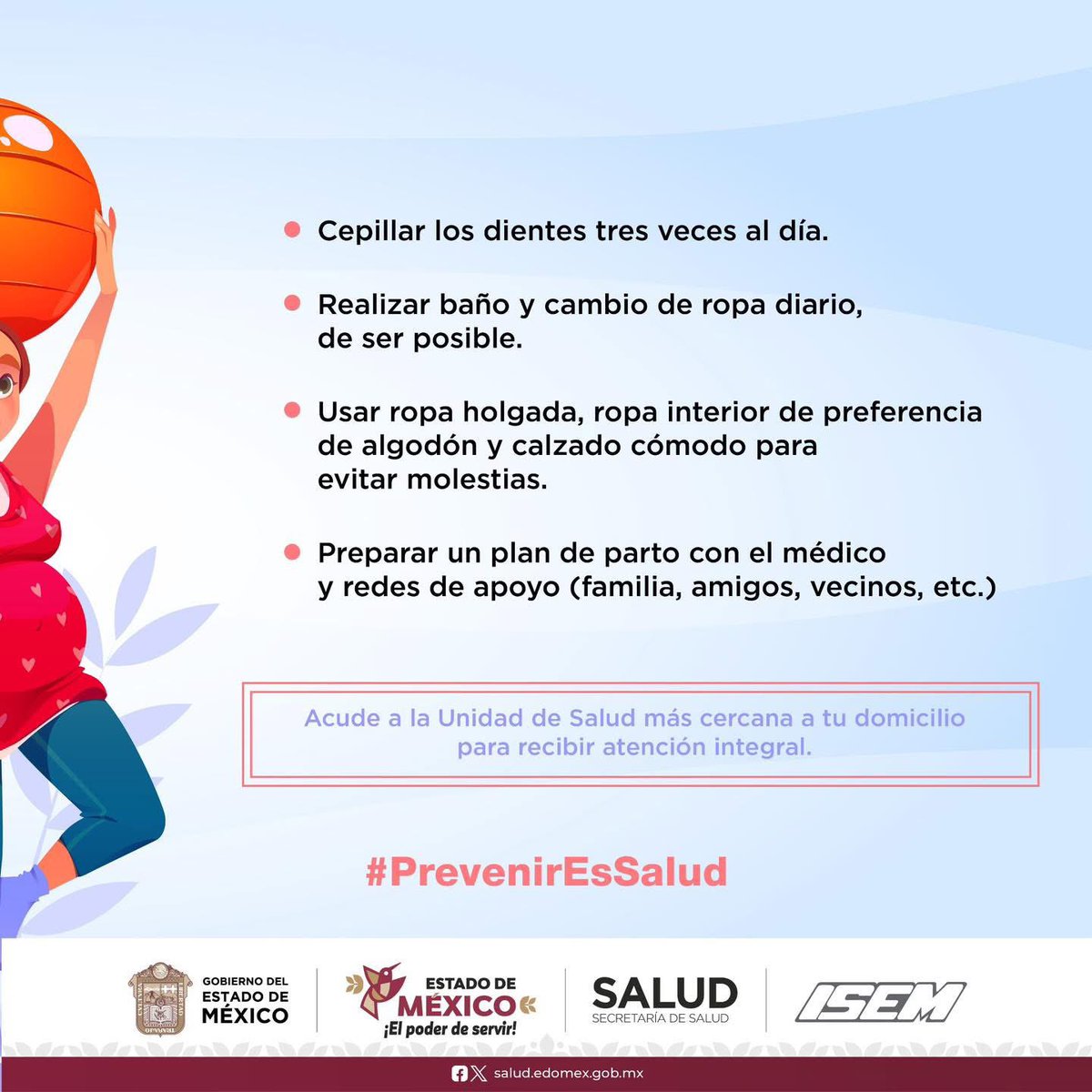 SaludEdomex's tweet photo. Un #EmbarazoSaludable es aquel donde tanto la madre como el bebé están en buen estado de salud física y mental, ya sea durante la gestación como después del parto.
Implica adoptar hábitos saludables antes, durante y después del embarazo para asegurar el bienestar de ambos. https://t.co/5oXRk29W7k