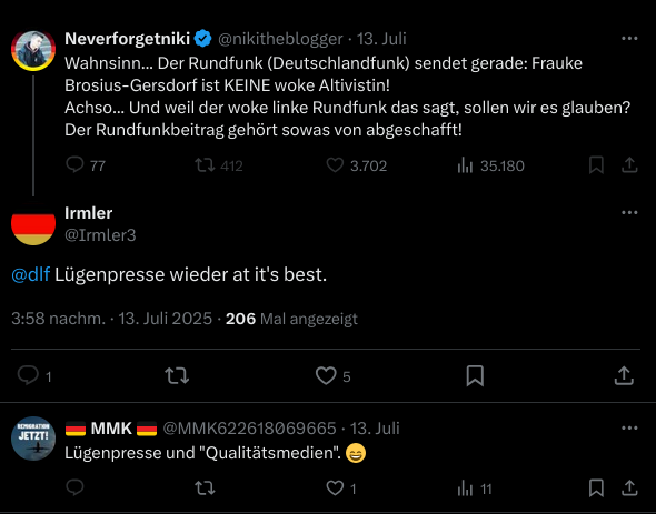 NikithebIocker's tweet photo. Fachlich perfekt argumentieren wie Lotz!

Wahnsinn.. Der Niklas Lotz (Neverforgetniki) sagt Frohmeier von der AFD zerlegt die grünen!

Achso... Und weil der extrem rechtsbraune AFD Propagandablogger das sagt, sollen wir es glauben?
Der Internetbetteln gehört sowas von abgeschafft https://t.co/bF4GbebBek