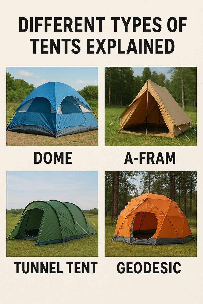 wildtrendusa's tweet image. ⛺ Not all tents are the same!
Check out our Visual Guide to Different Types of Tents – complete with photos, features, and tips to pick the perfect shelter for your next camping trip. 🌲
👉 outdoorshell.com/different-type…

#CampingGear #TentGuide #OutdoorAdventure #Backpacking