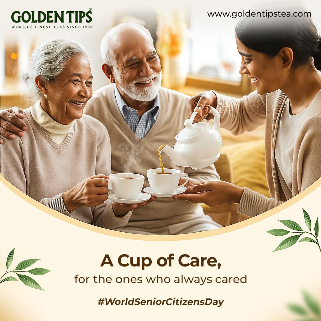 They’ve always been there—with wisdom, warmth, and unconditional care.
On this #WorldSeniorCitizensDay, let’s raise a cup of comfort and wellness to our seniors—with teas that care as deeply as they do. 
.
#CupOfCare #GoldenTipsTea #SeniorCitizensDay #HerbalTea #TeaForWellness