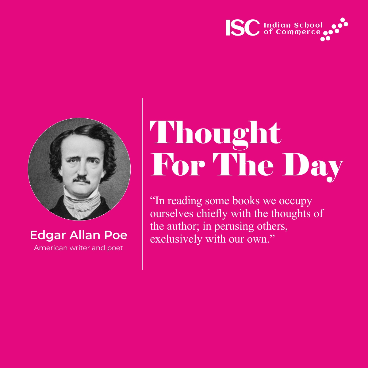 ISC_Updates's tweet photo. Thought For the day !

#IndianSchoolOfCommerce #ISC #thoughtfortheday #thoughts #day #motivationalquotes https://t.co/ZIotRETU3b
