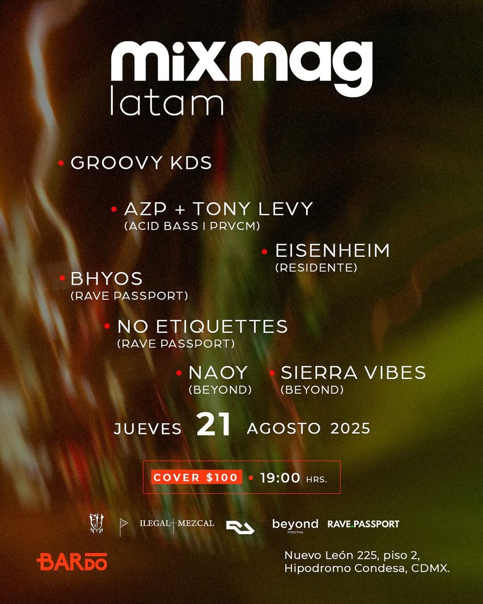 OfficialAzp's tweet image. Nos vemos mañana CDMX al lado de @Mixmag LATAM y Bardo Speakeasy 🎉🪩🌃