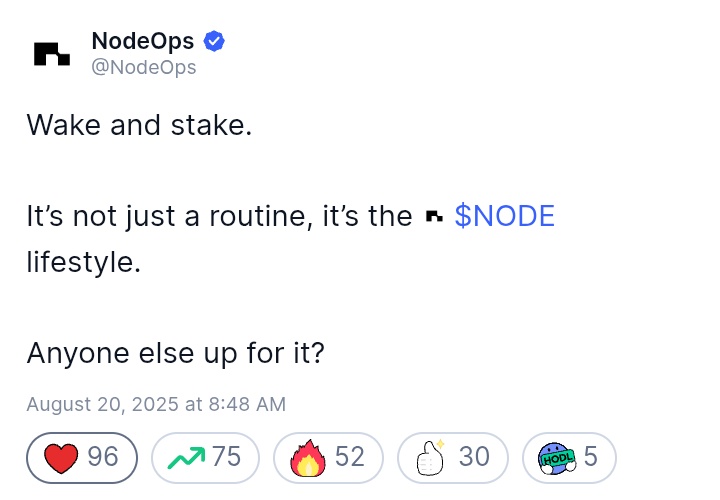 PriincesaLAMIA's tweet photo. Not just tech, not just tokens this is the future of compute made simple and when staking turns into a movement, you know it’s $NODE time.
➡️ @BuildOnNodeOps #NODELifestyle #DeployAndEnjoy https://t.co/lpZphqHBSL