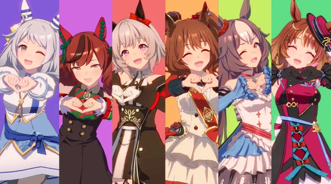 ウマ娘のsterm版入れたんだけどめっちゃ高画質でいい! なによりライブが最高すぎ! 久しぶりに推し達でグルメパレード流したんだけど可愛すぎた やっぱこの曲のマーちゃんセンター適正ありすぎる・・! めっちゃかわいい!